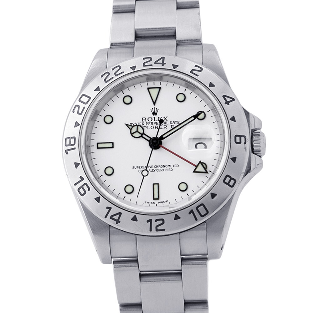ロレックス エクスプローラー2 P番 16570 ROLEX 腕時計 白文字盤 【安心保証】拍卖