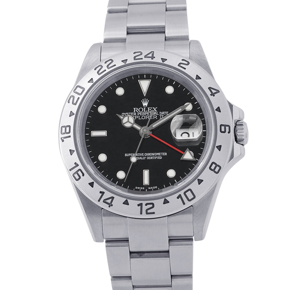 ロレックス エクスプローラー2 D番 16570 ROLEX 腕時計 黒文字盤 【安心保証】拍卖