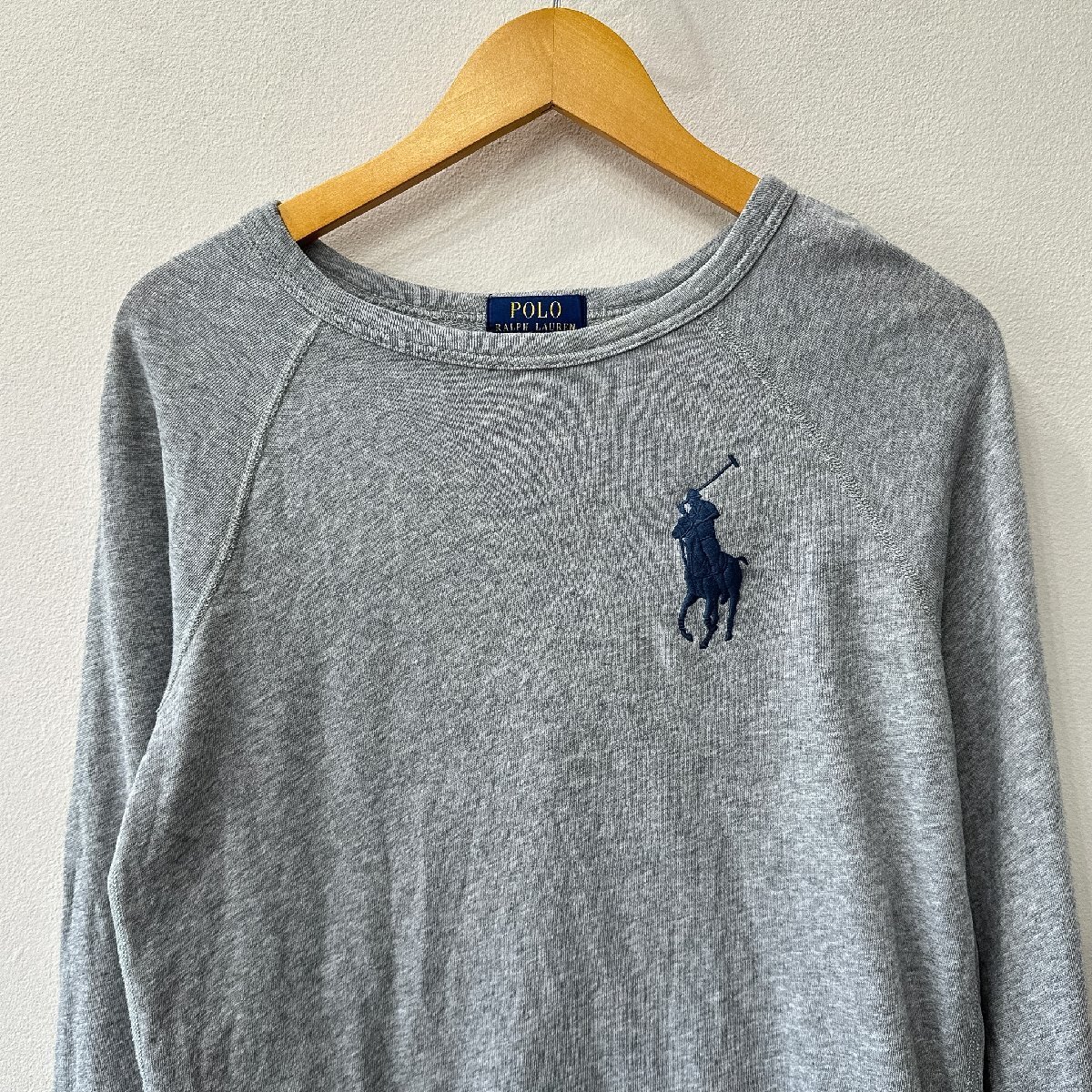 POLO RALPH LAUREN ラルフローレン ビッグポニー刺繍 スウェット トレーナー キッズ L 14-16(レディースS~M相当) /グレー拍卖