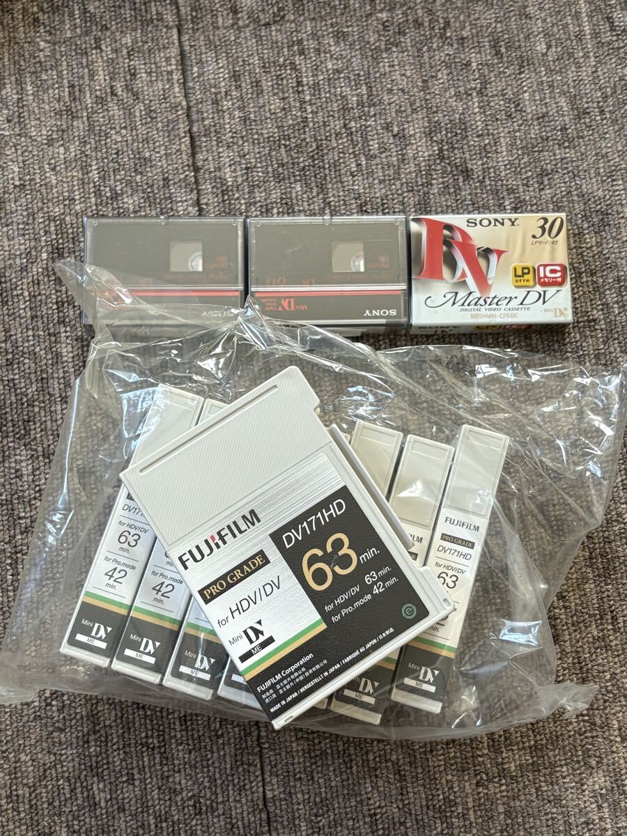 【未開封】MiniDV テープ まとめて11点組 FUJIFILM DV171HD PRO GRADE 63分 / SONY Master DV 他 ミニDVカセット拍卖