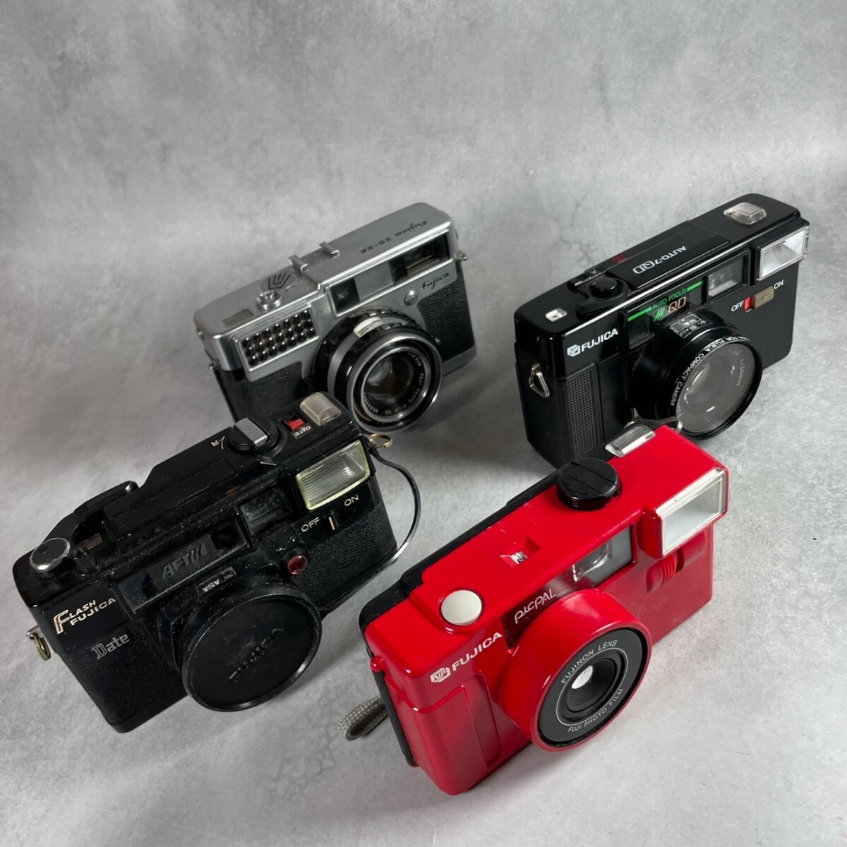 【4台】FUJICA AUTO-7 QD FUJICA picPAL Fujica 35-SE Flash Fujica AF Date コンパクトフィルムカメラ 1円スタート拍卖
