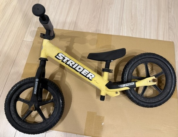 ★必見!STRIDER 12 SPORT ストライダー スポーツ イエロー 12インチ バランスバイク キッズ ペダルなし 中古拍卖