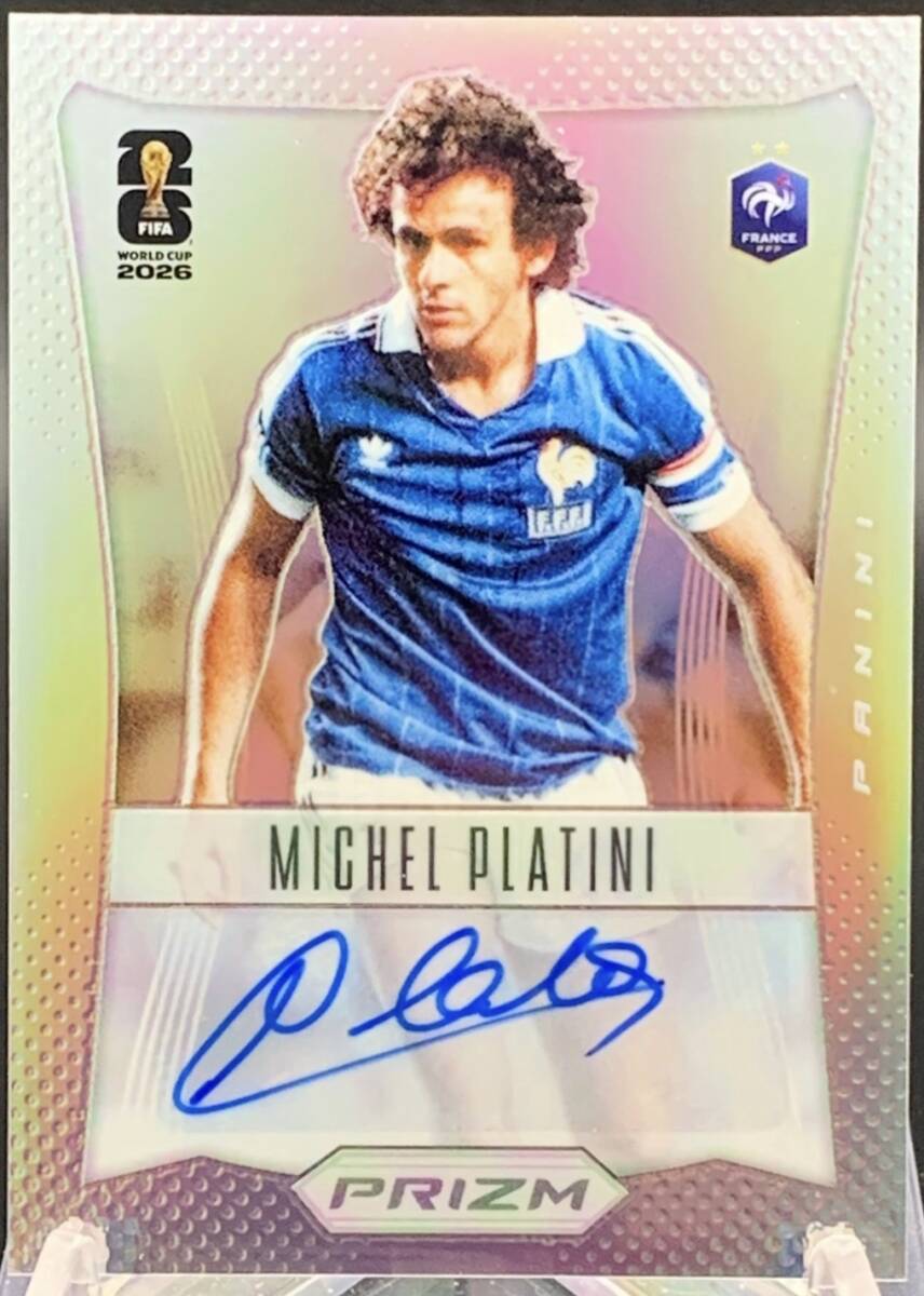 Michel Platini ミシェル・プラティニ Panini Prizm FIFA World Cup Flashback 2026 /199 Silver Auto 直筆 サイン France ②拍卖