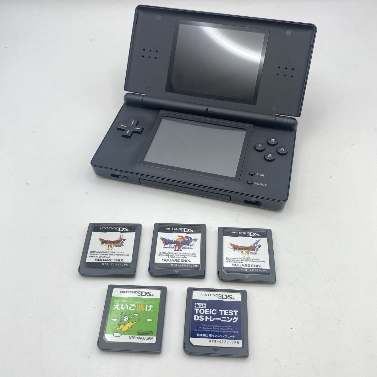 R Nintendo ニンテンドー DS Lite ブラック 北米版USG-001/USG-USA-1 ドラゴンクエスト 学習ソフト ゲーム機本体 ソフト5本セット かわせみ拍卖