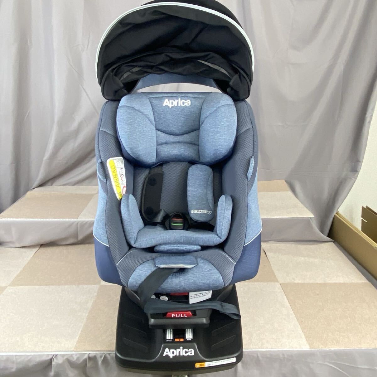 R Aprica アップリカ CURURILA クルリラ チャイルドシート 新生児 回転式 back&front 0-18kg 8AP75LNVJ ネイビー かわせみ拍卖