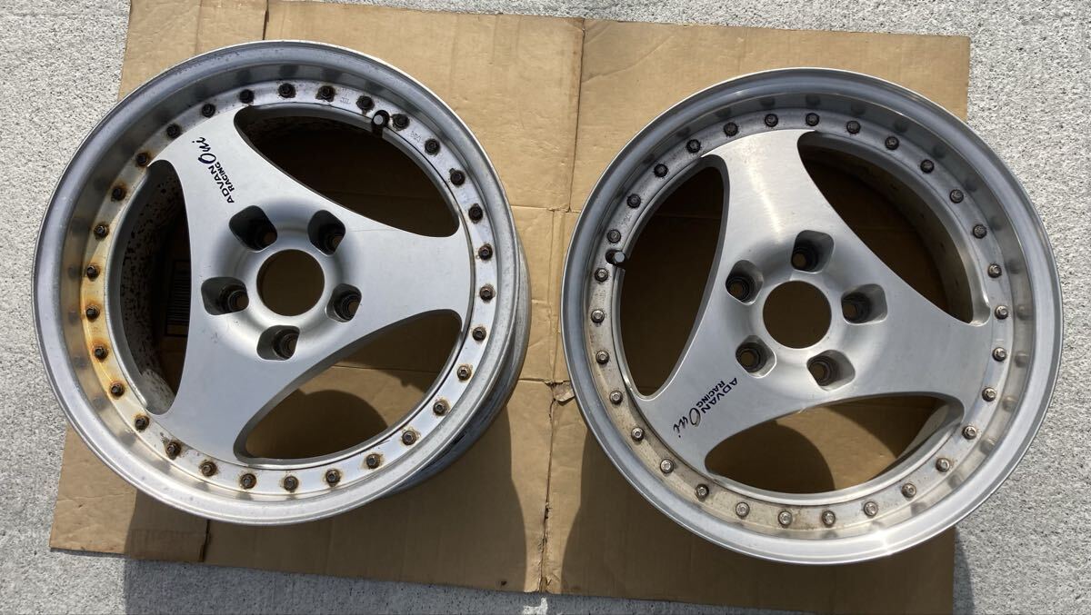 ADVAN Racing Oni アドバンレーシング オニ 16インチ 8j +25 114.3/5穴 ハブ約73mm 2本セット ジャンク拍卖