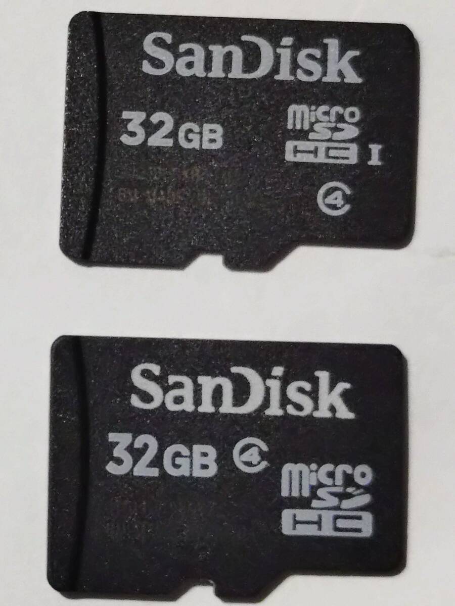 SanDisk 32GB microSDHC Class4 ×2枚 まとめ拍卖