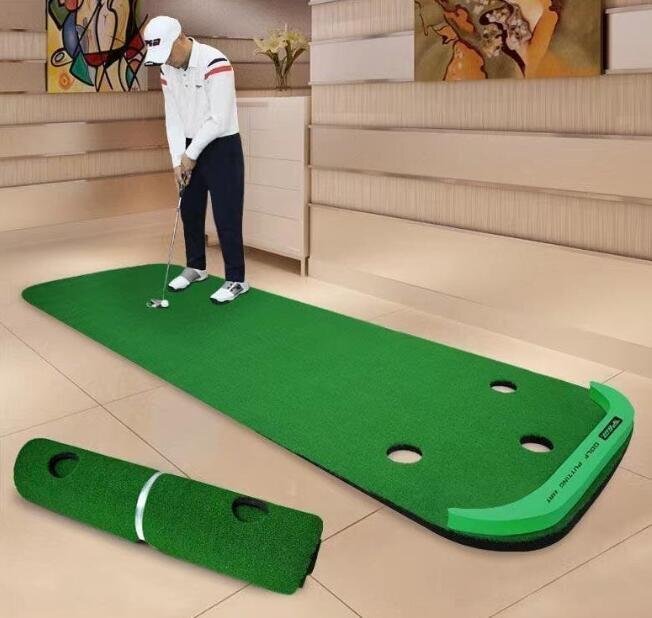 高級☆ゴルフパター マット 室内練習 練習用具 ゴルフ練習マット ゴルフ練習拍卖