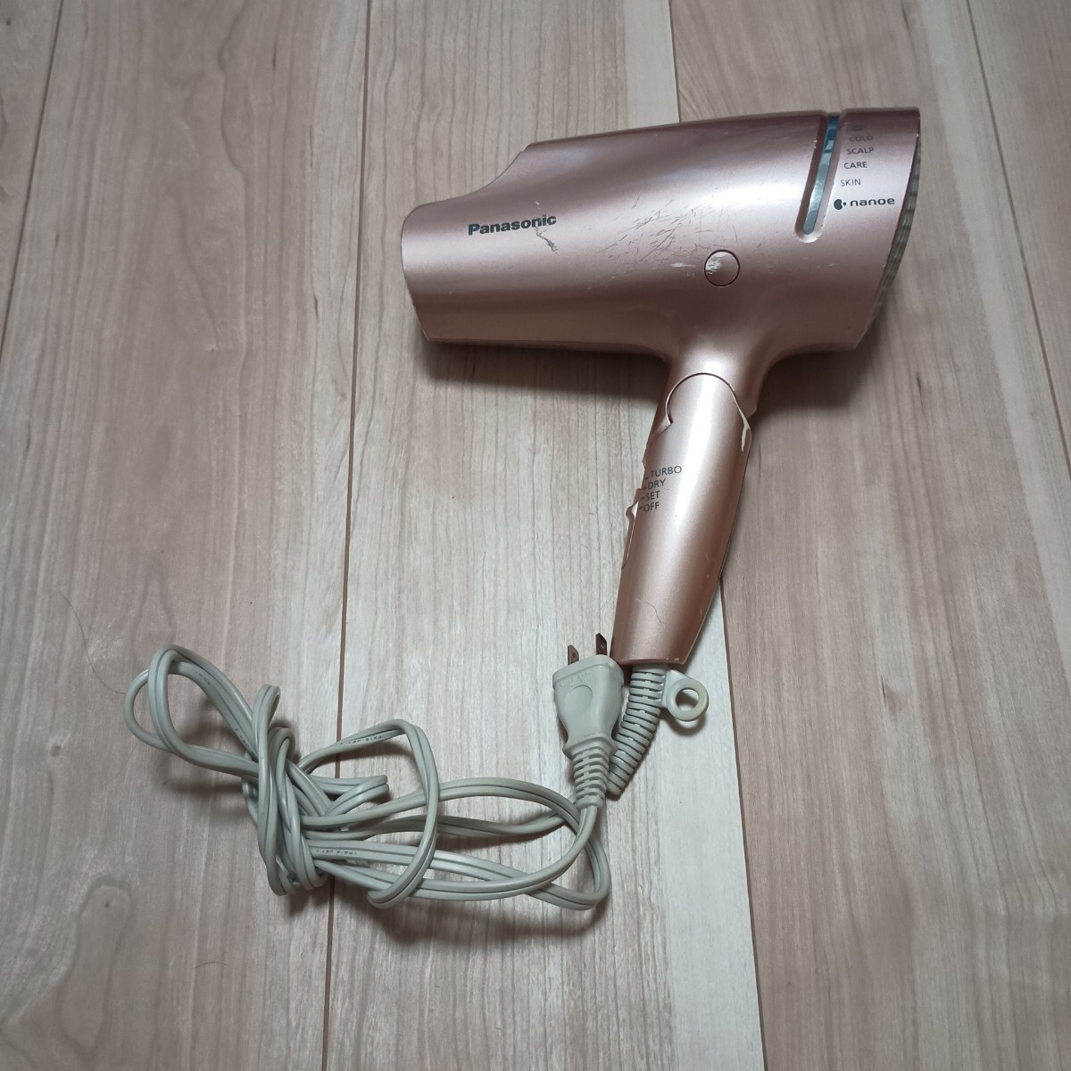 2291 動作確認済 1円スタート Panasonic ヘアドライヤー パナソニック ドライヤー ピンクゴールド EH-CNA9E ナノケア拍卖