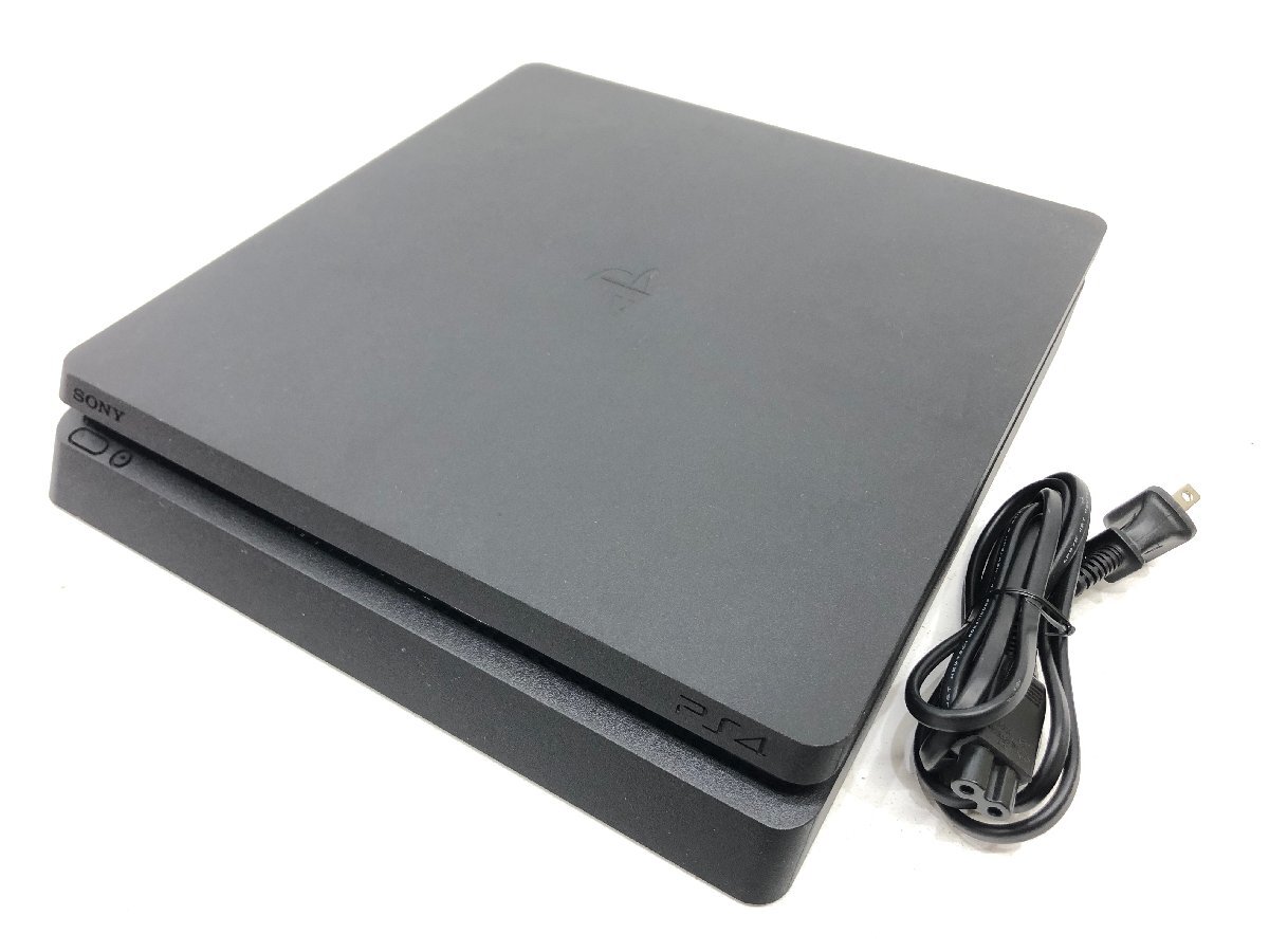 ◇【11】初期化済み SONY/ソニー Playstation4 PS4 slim CUH-2100A 500GB ブラック 本体のみ 同梱不可 1円スタート拍卖