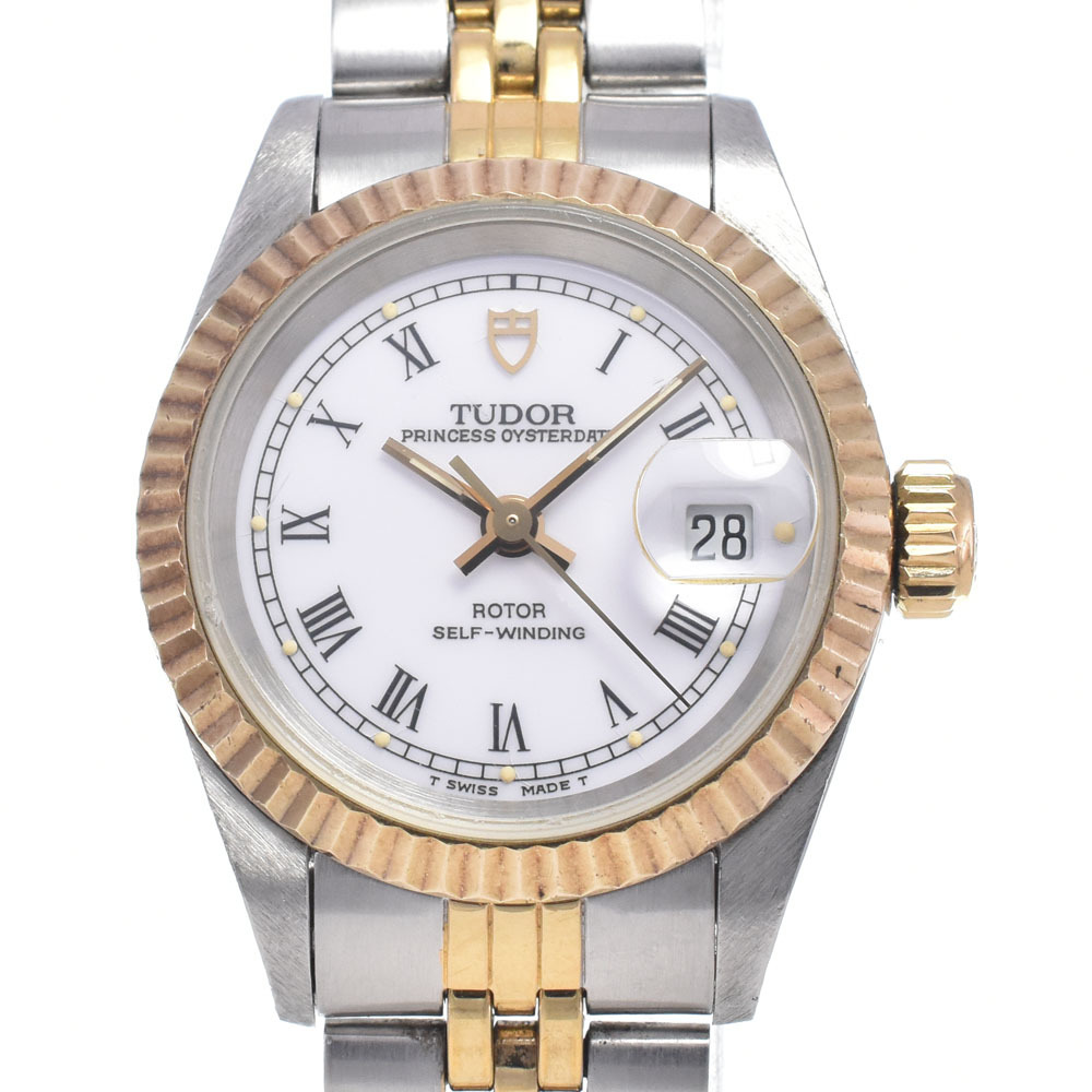 チューダー TUDOR 92413 オイスタープリンセス デイト ホワイト 自動巻き レディース 良品 保証書付き 腕時計 N#148630拍卖