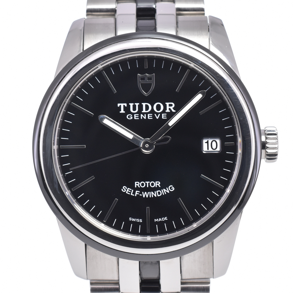 チューダー TUDOR 53000 グラマーデイト デイト ブラック 自動巻き レディース 美品 腕時計 C#149717拍卖