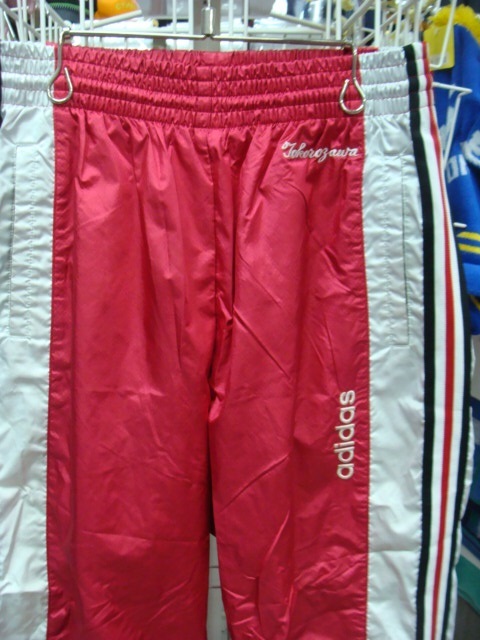 【90sヴィンテージ】adidas アディダス デサント製 ナイロン トラックパンツ 赤 O(XL相当)ASR-8651P 正規品拍卖