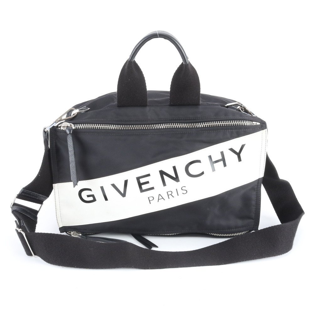 1円■美品■ジバンシー■パンドラ レザー 2WAY ボストン バッグ 斜め掛け ショルダー 出張 旅行 トート トラベル メンズ MEE DX9-10拍卖