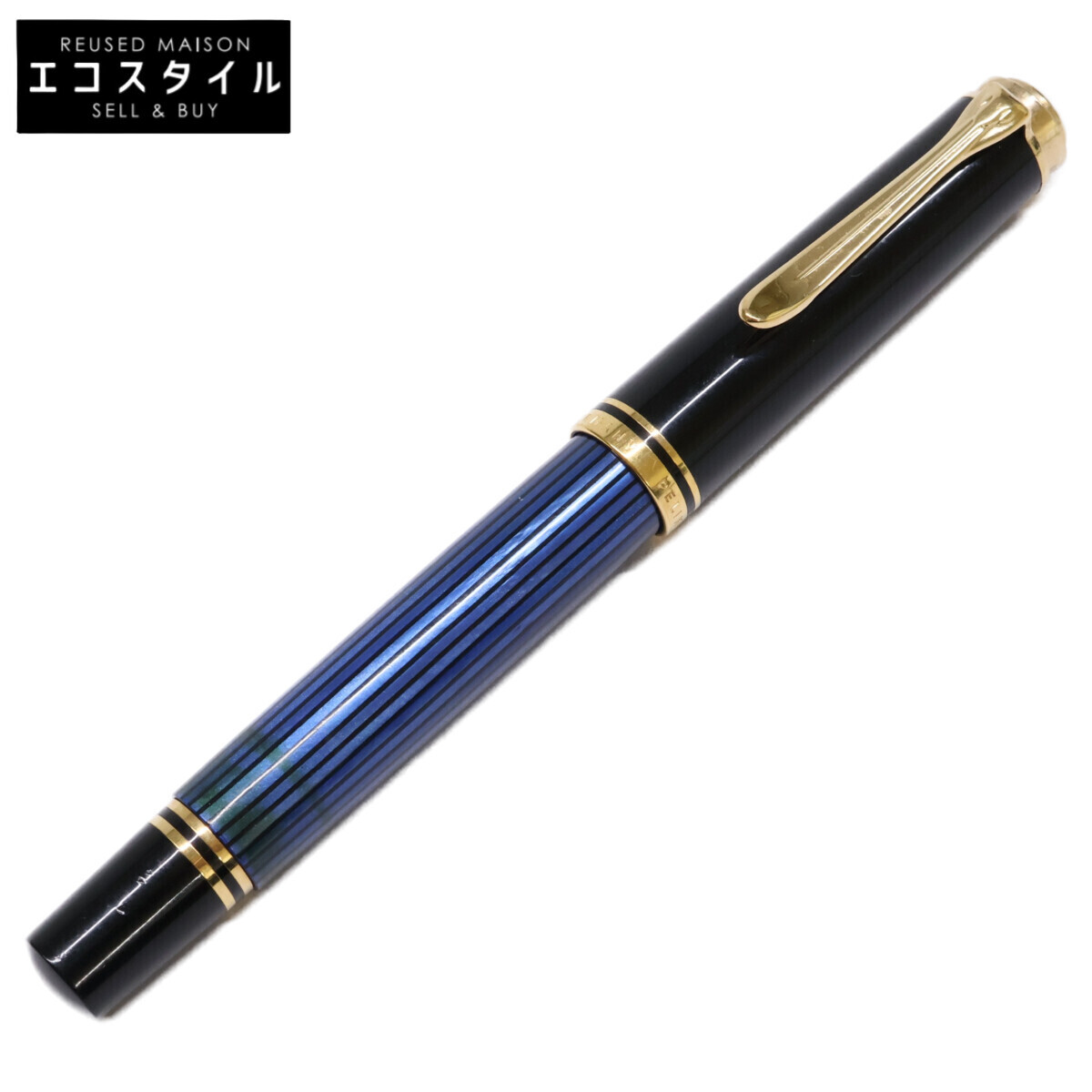 Pelikan ペリカン スーベレーン ペン先14C-585 EF 万年筆 ブルー/ブラック/ゴールド拍卖