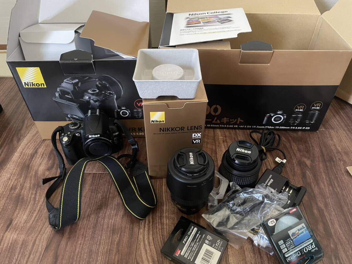 Nikon デジタル一眼レフカメラ D5000 ダブルズームキット ブラック 12拍卖