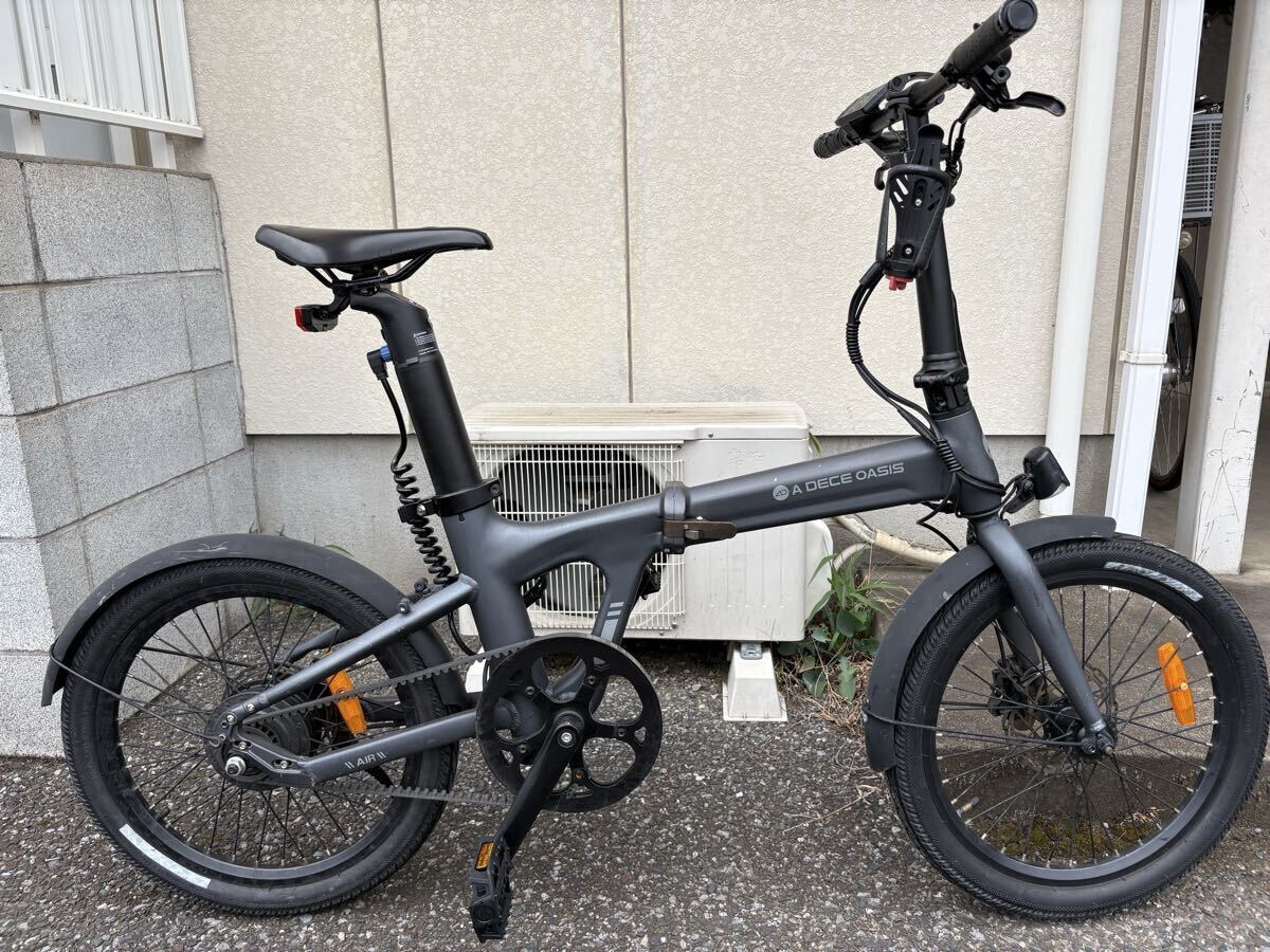 【直接引取限定・東京】ADO Air 20 折りたたみ電動アシスト自転車 ベルトドライブ 走行1,385km 動作確認済み(要リアタイヤ交換 拍卖