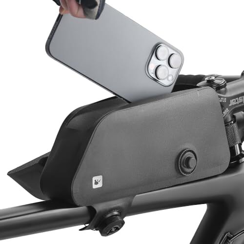 Rhinowalk 自転車フレームバッグ トップチューブバッグ 防水 安定 ロードバイク 膝に当たらないデザイン スマホケースts拍卖