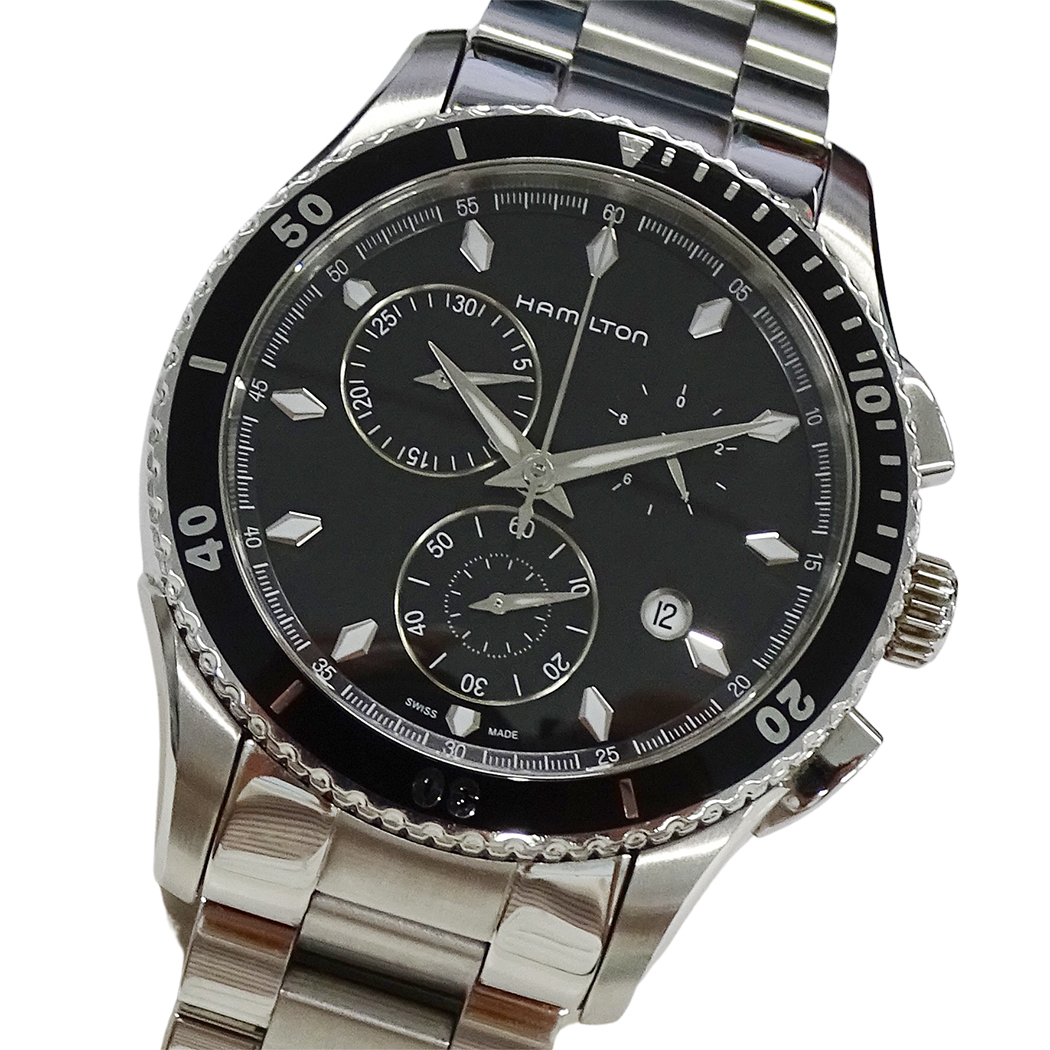 1円〜 ハミルトン HAMILTON ジャズマスター シービュー H375121 時計 メンズ ブランド クロノ クオーツ QZ ステンレス SS (v0098088500)拍卖
