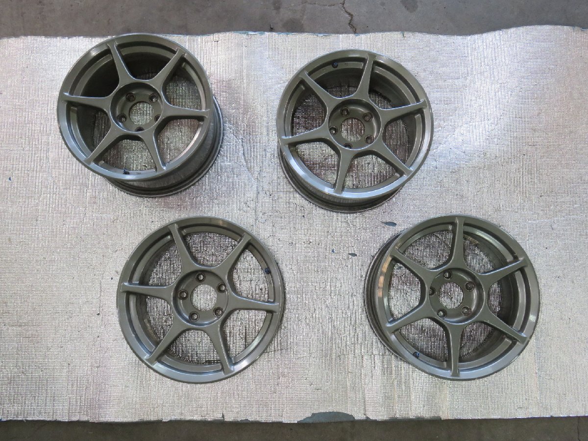 P1 RACING(P-1) 16インチホイール 7.5J +32 PCD114.3 5H 4本 中古品拍卖