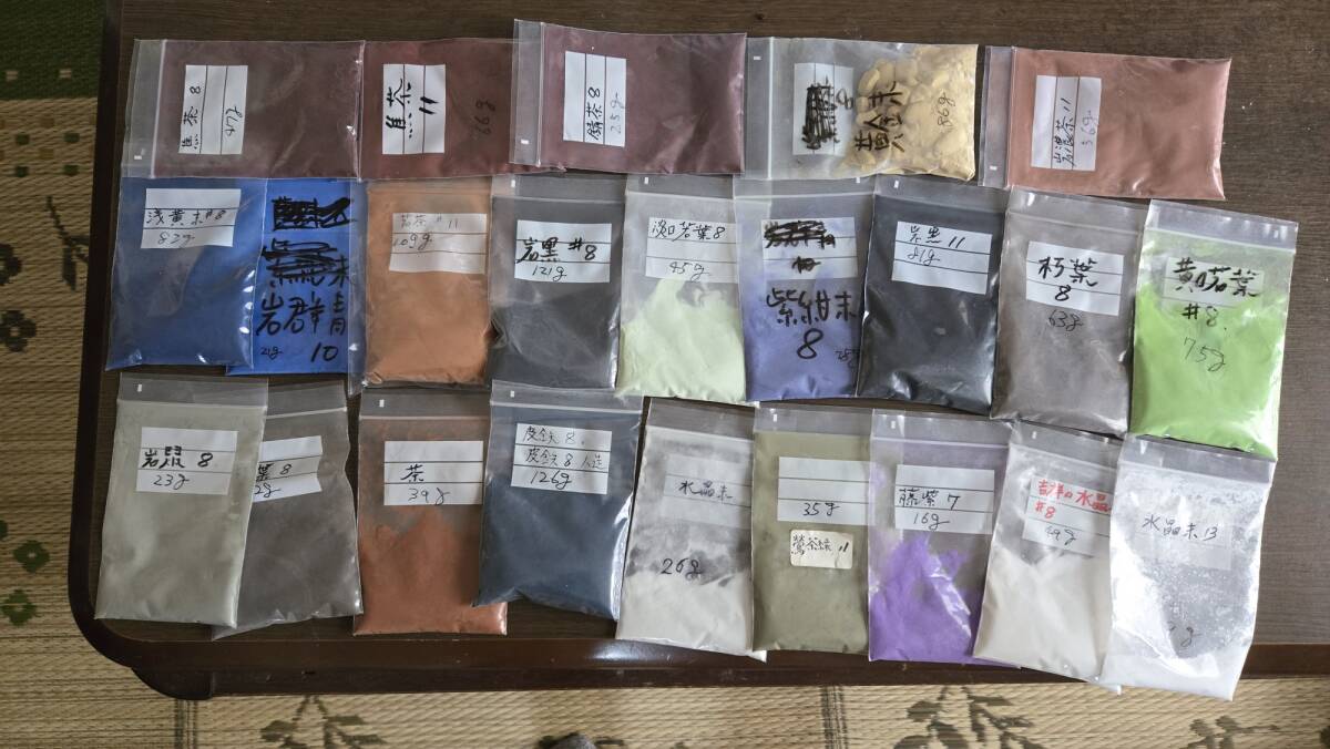 日本画材 岩絵具 顔料 天然岩絵具 多数カラー 絵具 岩絵の具 画材 まとめて拍卖