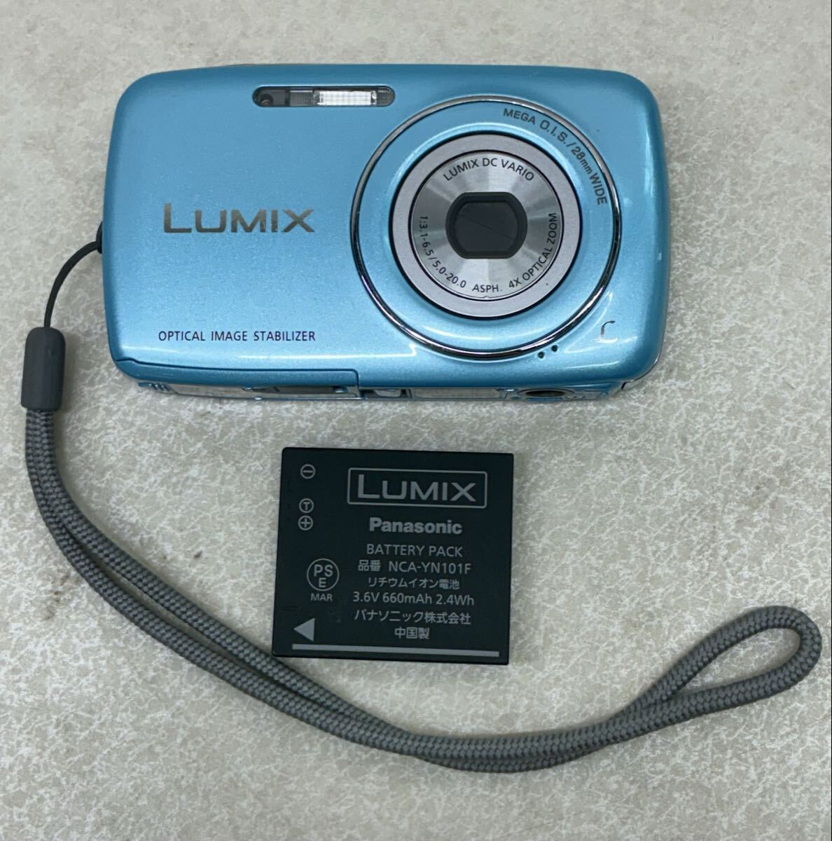 B46★ デジカメ Panasonic LUMIX DMC-S1 ブルー カメラ コンパクトデジタルカメラ 中古拍卖