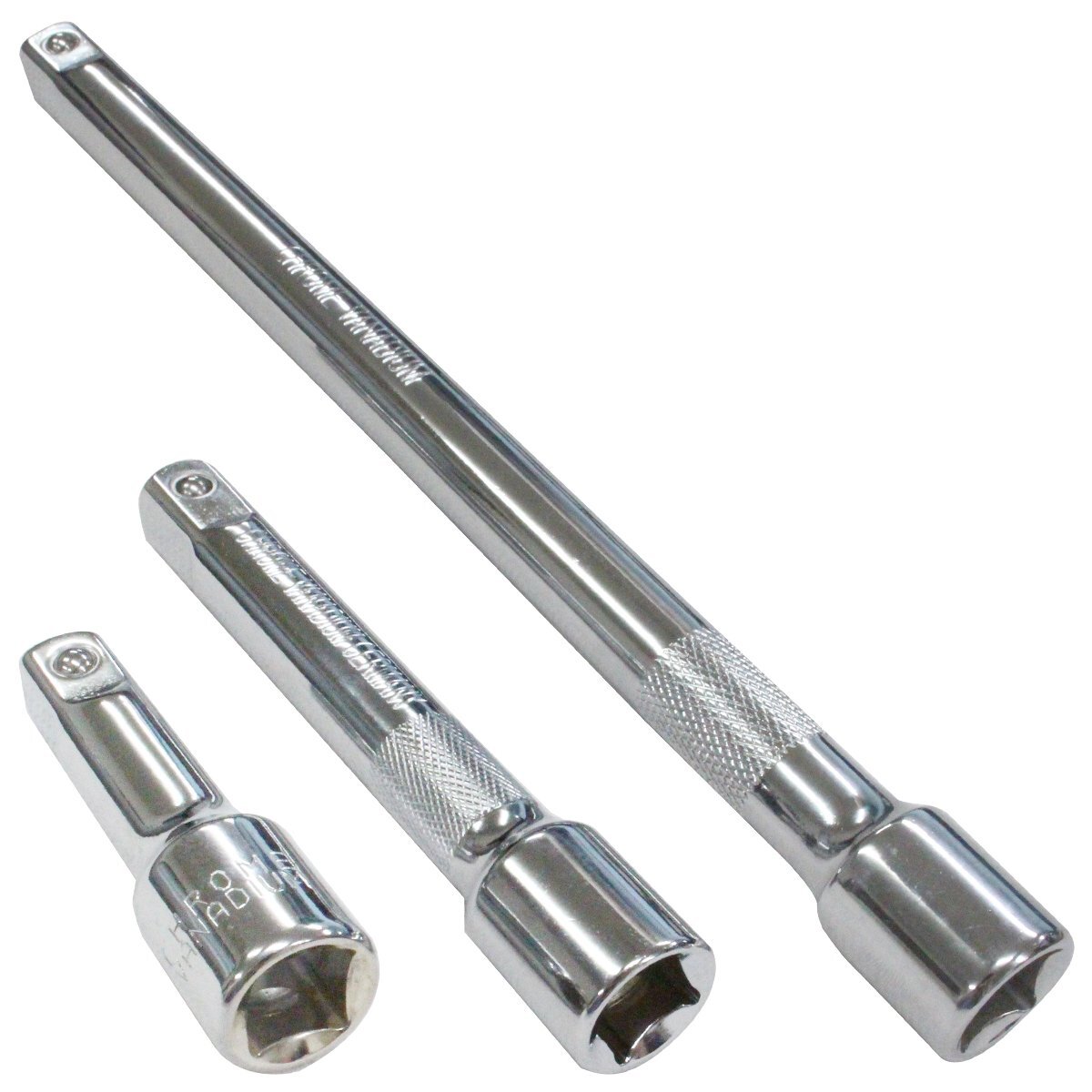 【新品即納】エクステンション バー 3本 セット 差込角 1/2 12.7mm 250mm 125mm 75mm 工具 車 バイク 整備 ソケット 延長 延長棒 滑り止め拍卖