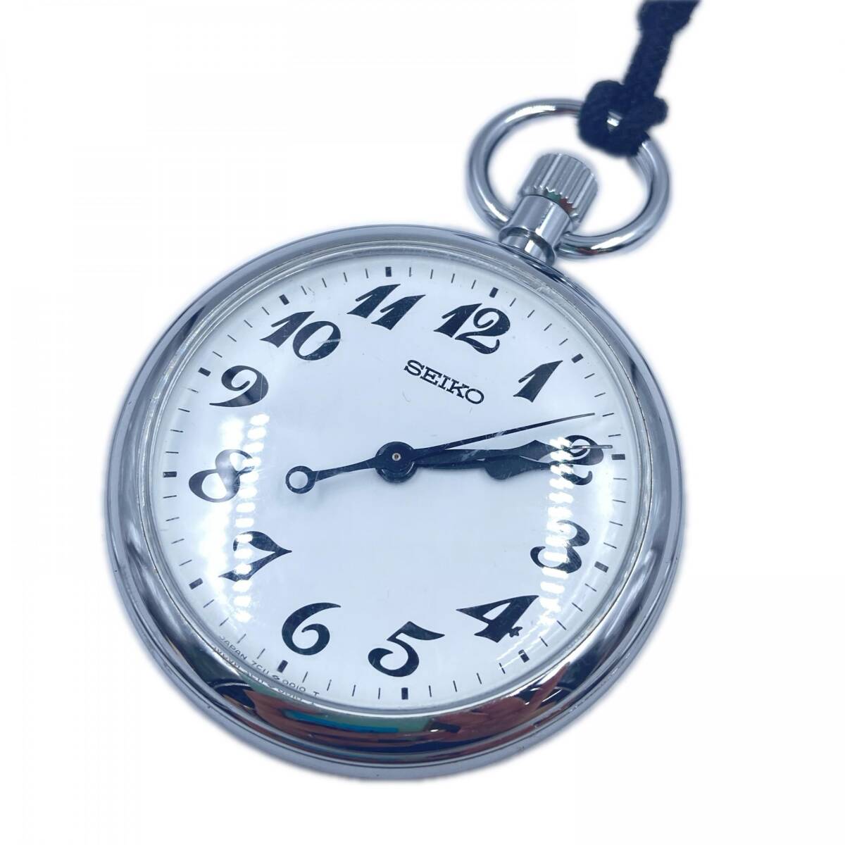 7E012SEIKO セイコー 鉄道懐中時計 7C11-0010 懐中時計 ユニセックス 中古【動】拍卖