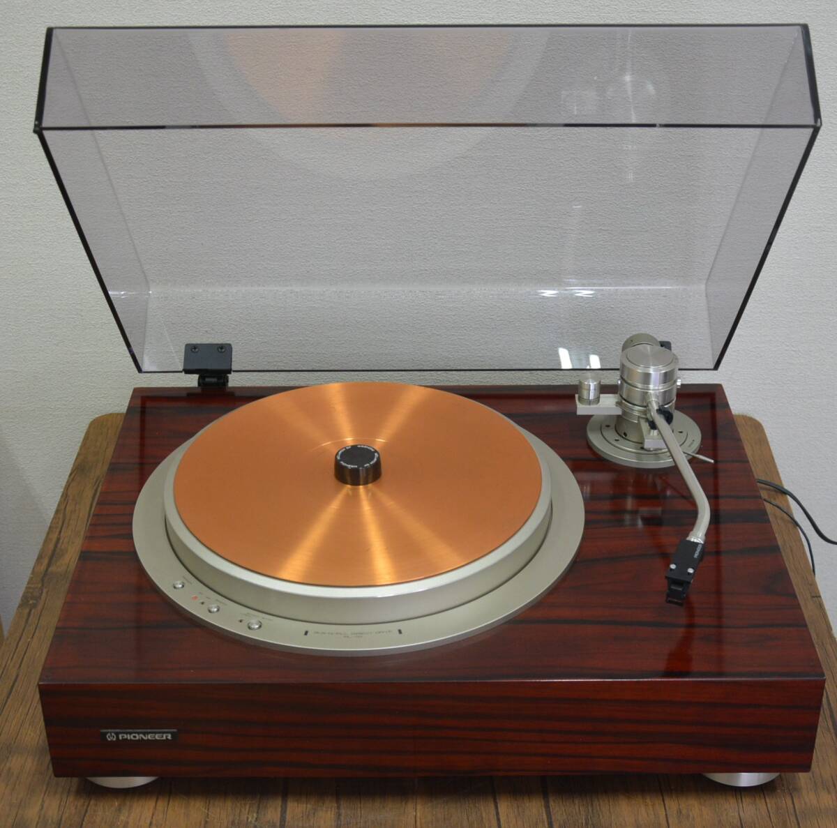 A-22 Pioneer パイオニア PL-70 DIRECT DRIVE ターンテーブル 銅板 オーディオ機器 オーディオテクニカ AT-DS3 通電動作確認済 保管品 拍卖