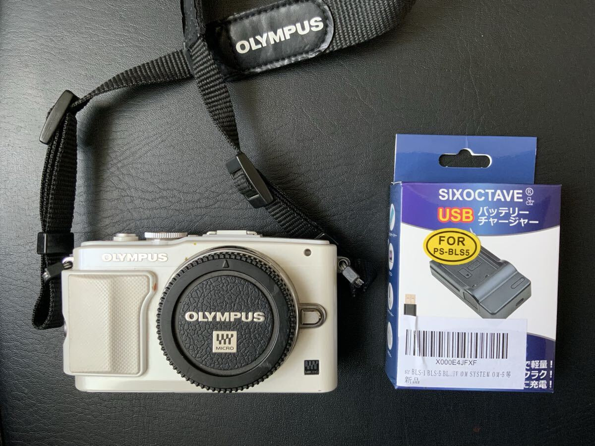 オリンパス ミラーレス 一眼カメラ OLYMPUS PEN Lite E-PL6 カメラ ホワイト 白 バッテリー付き 8GB SDカード付き 【レンズ なし】拍卖
