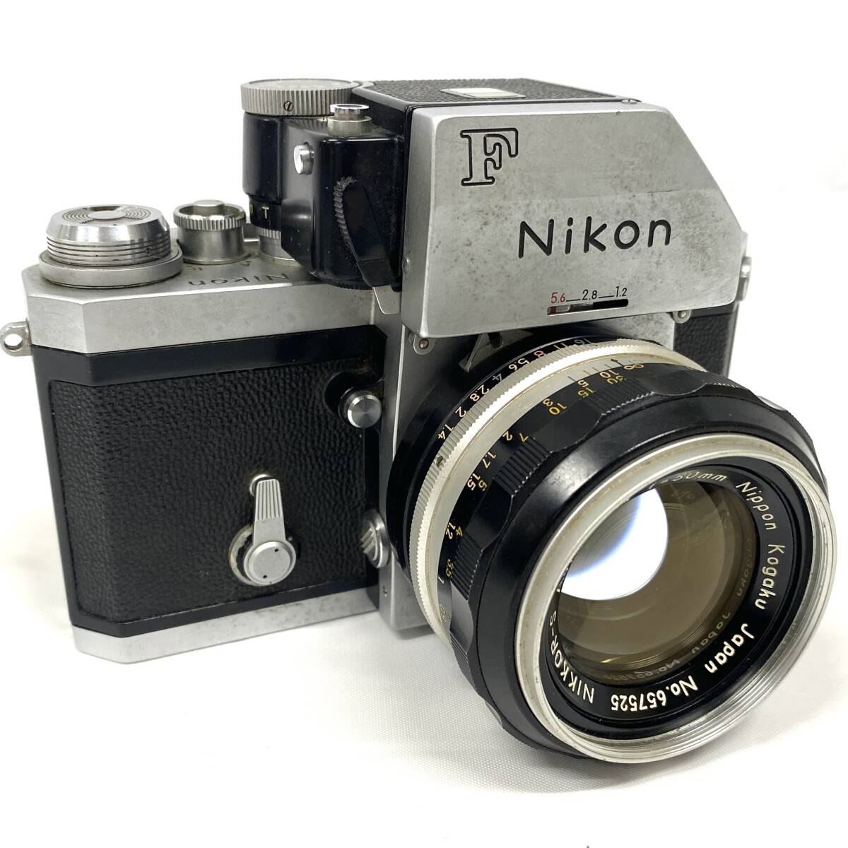 1円~ 6TS10450726 Nikon ニコン F フィルムカメラ 一眼レフ レンズ付き シール跡あり NIKKOR-S Auto 1:1.4 f=50mm 通電動作未確認 現状品拍卖