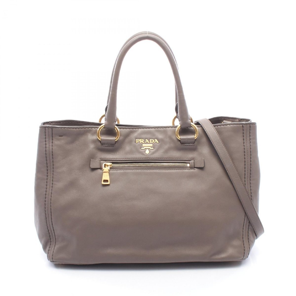 プラダ 2WAY ブランドオフ PRADA レザー トートバッグ レザー 中古 レディース拍卖