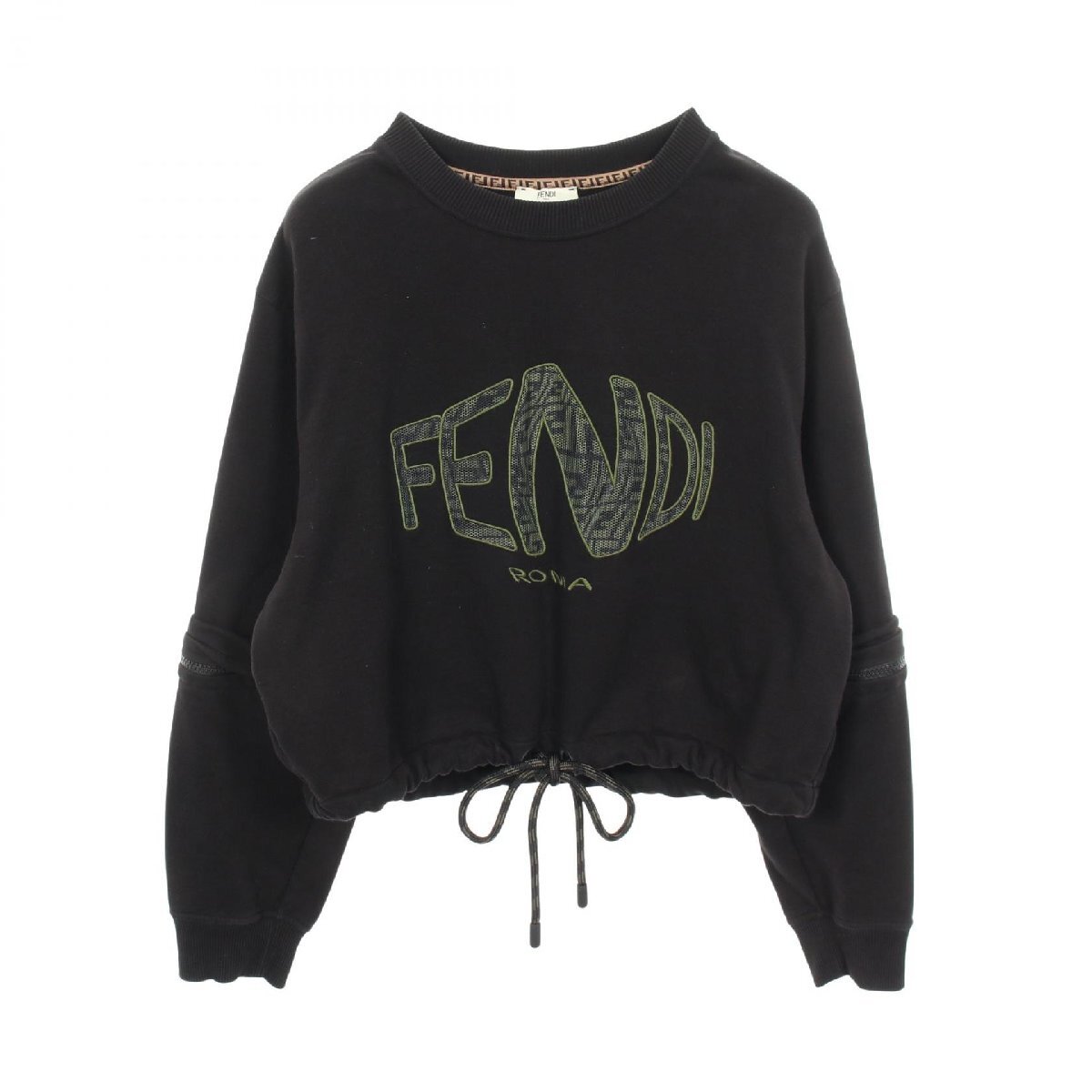 フェンディ フィッシュアイ クロップド ブランドオフ FENDI コットン スウェット 中古 レディース拍卖