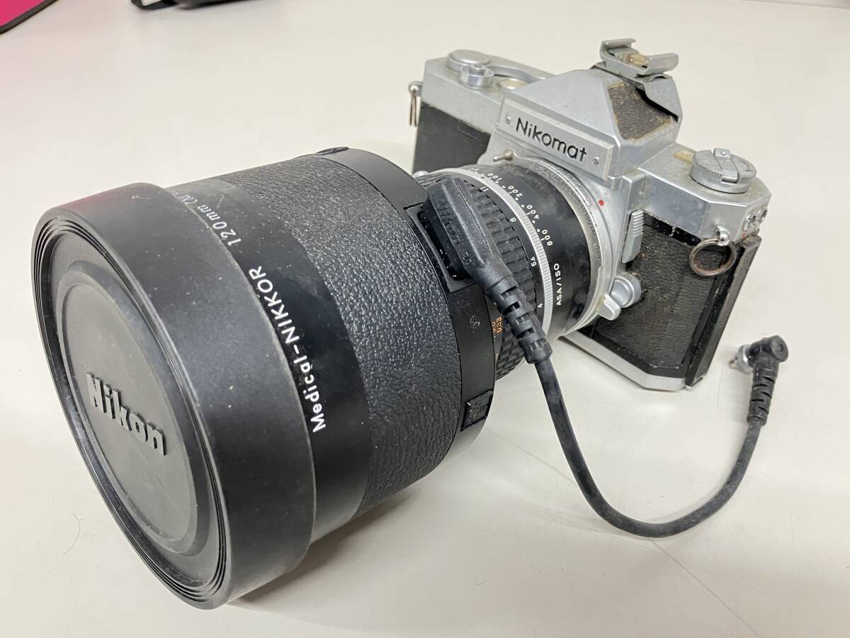 搬2608-0419 カメラ Nikomat FT 本体 ボディ レンズ Medical-NIKKOR 120mm 1:4 ニコマート 中古品 ヤ60拍卖