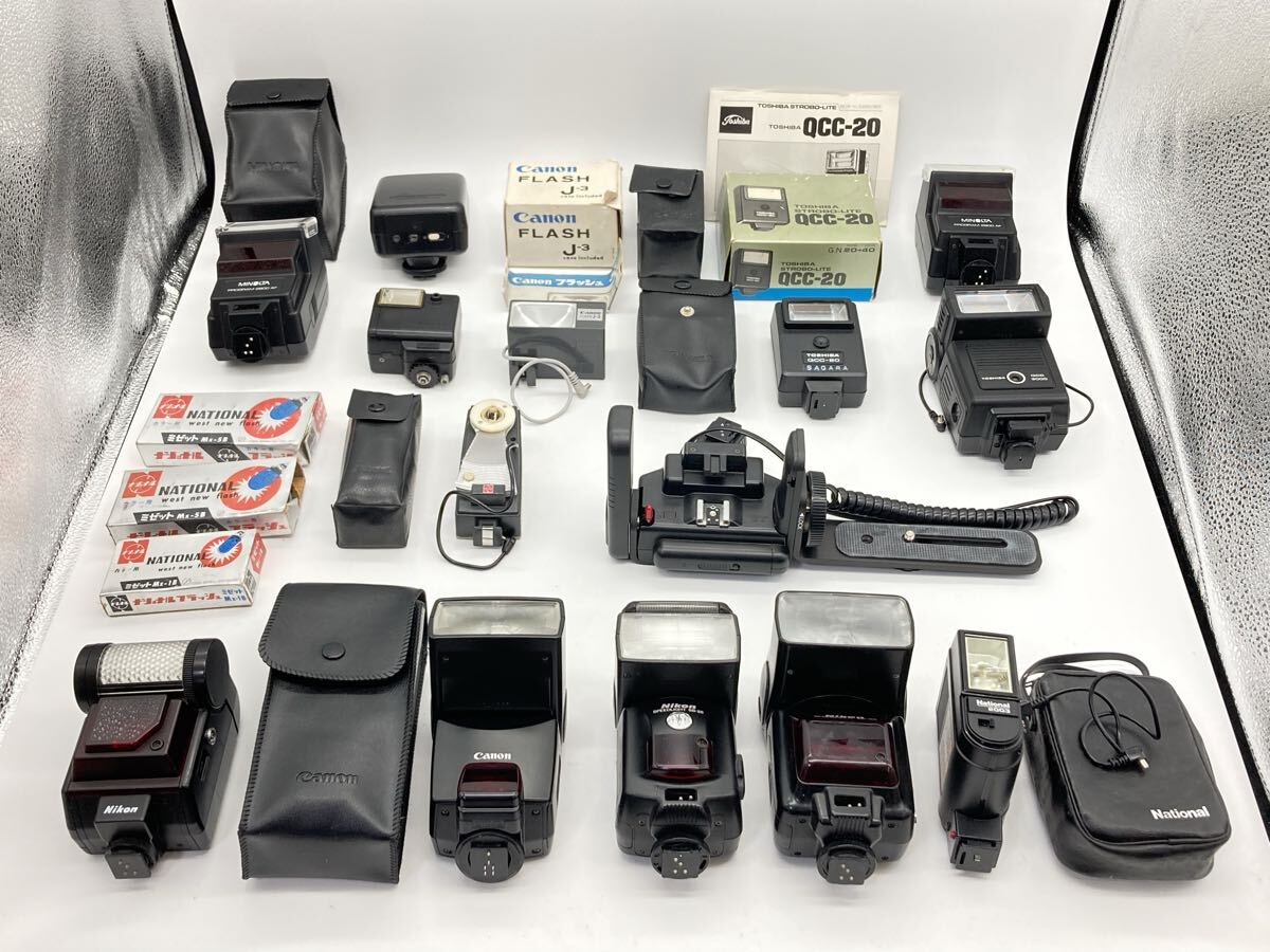 ★まとめ13点★ストロボ まとめ Nikon ニコン Canon キヤノン PENTAX National 松下電器 等 現状渡し ジャンク 0608R8C拍卖