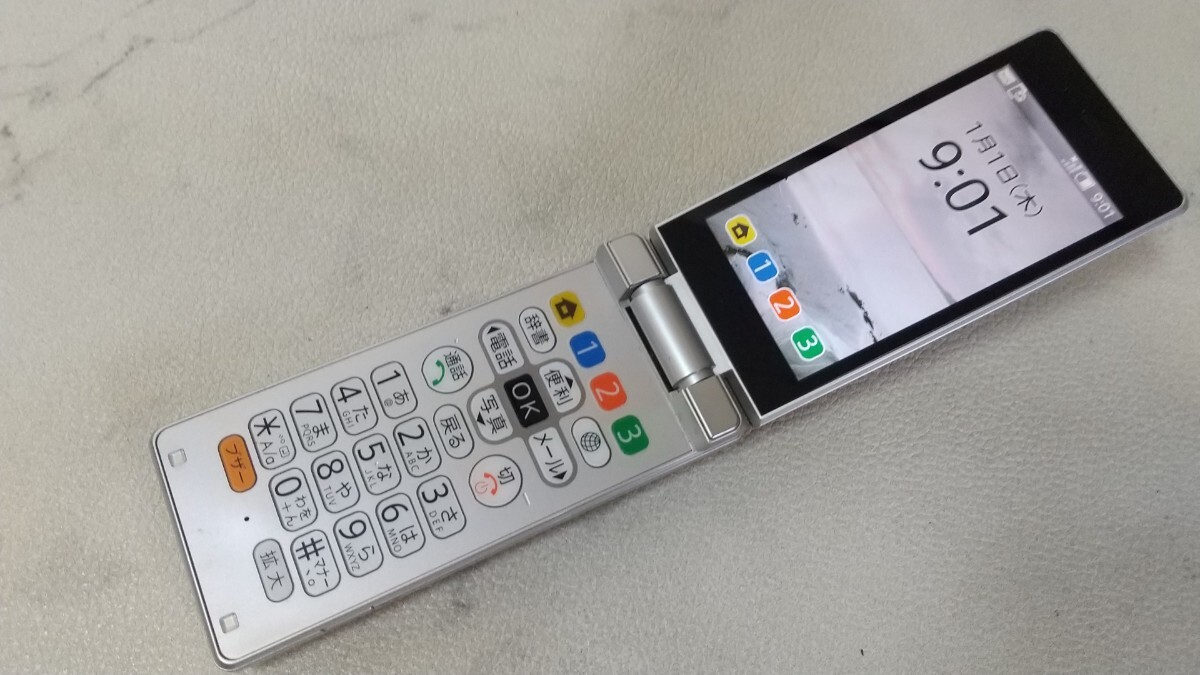 S5988 Softbank SIMフリー かんたん携帯 9 505SH SHARP 4Gガラホ 簡易確認&簡易清掃&初期化OK 判定○ Webにてロック解除手続受付済み拍卖