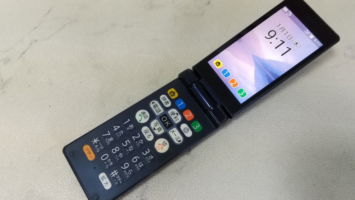 S5994 Softbank SIMフリー かんたん携帯 9 505SH SHARP 4Gガラホ 簡易確認&簡易清掃&初期化OK 判定○ Webにてロック解除手続受付済み拍卖