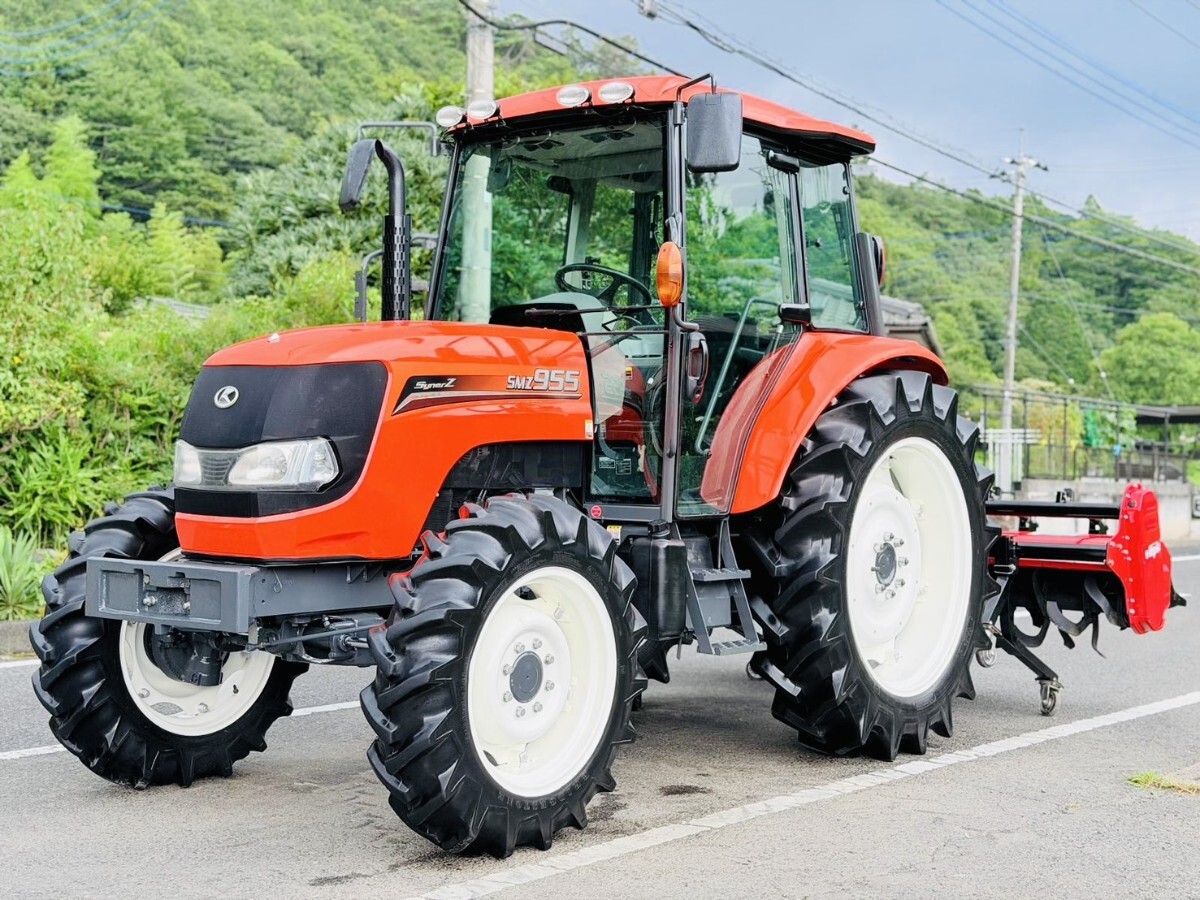 クボタトラクター★SMZ955★2WD4WD★95馬力★720時間★エアコン完備のキャビン★ニプロロータリーLXR2408拍卖