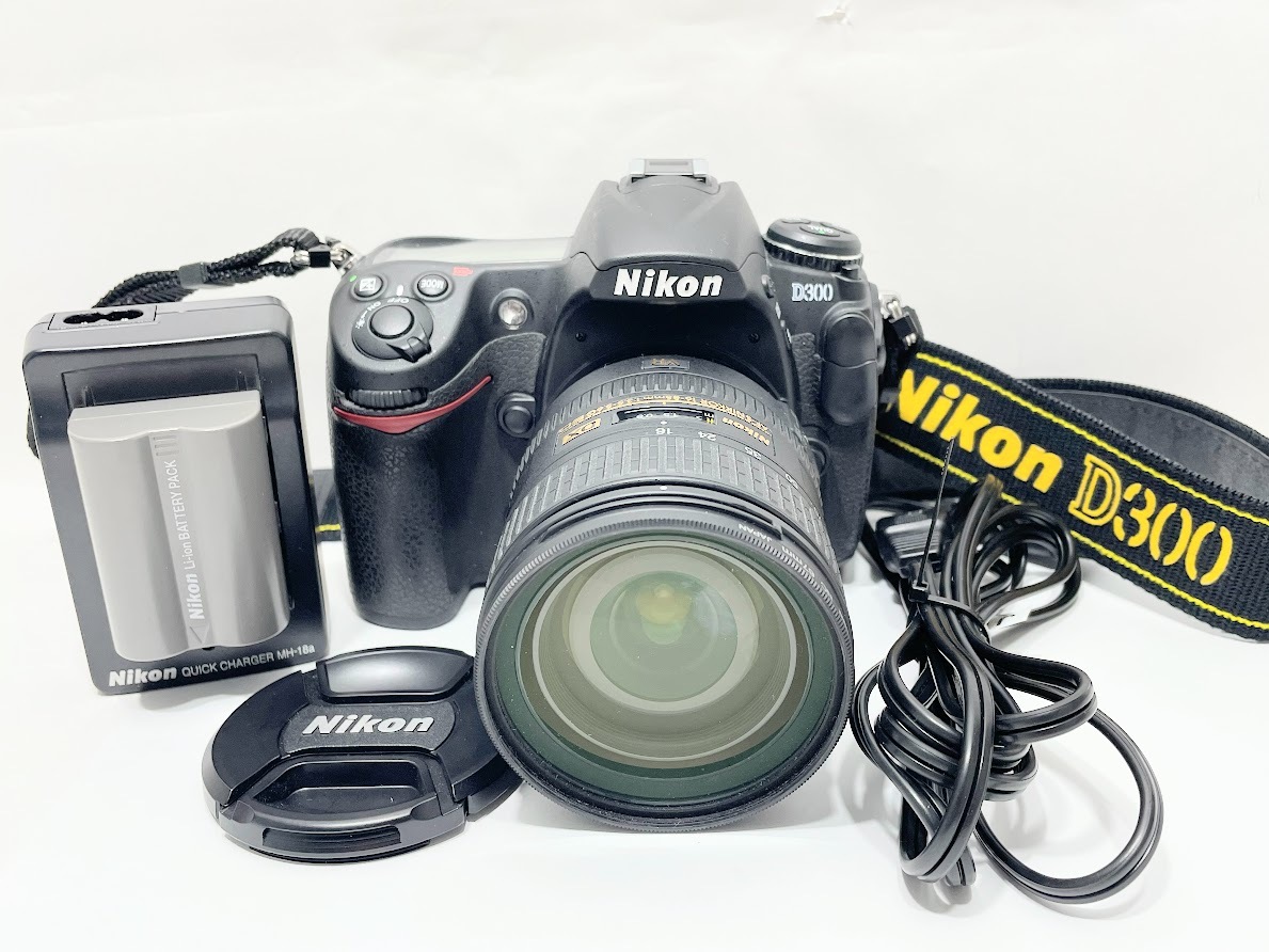 1円~ Nikon ニコン D300 デジタル一眼レフカメラ AF-S DX NIKKOR 16-85mm F3.5-5.6G ED VR レンズ バッテリー 充電器付き 簡易動作確認済拍卖