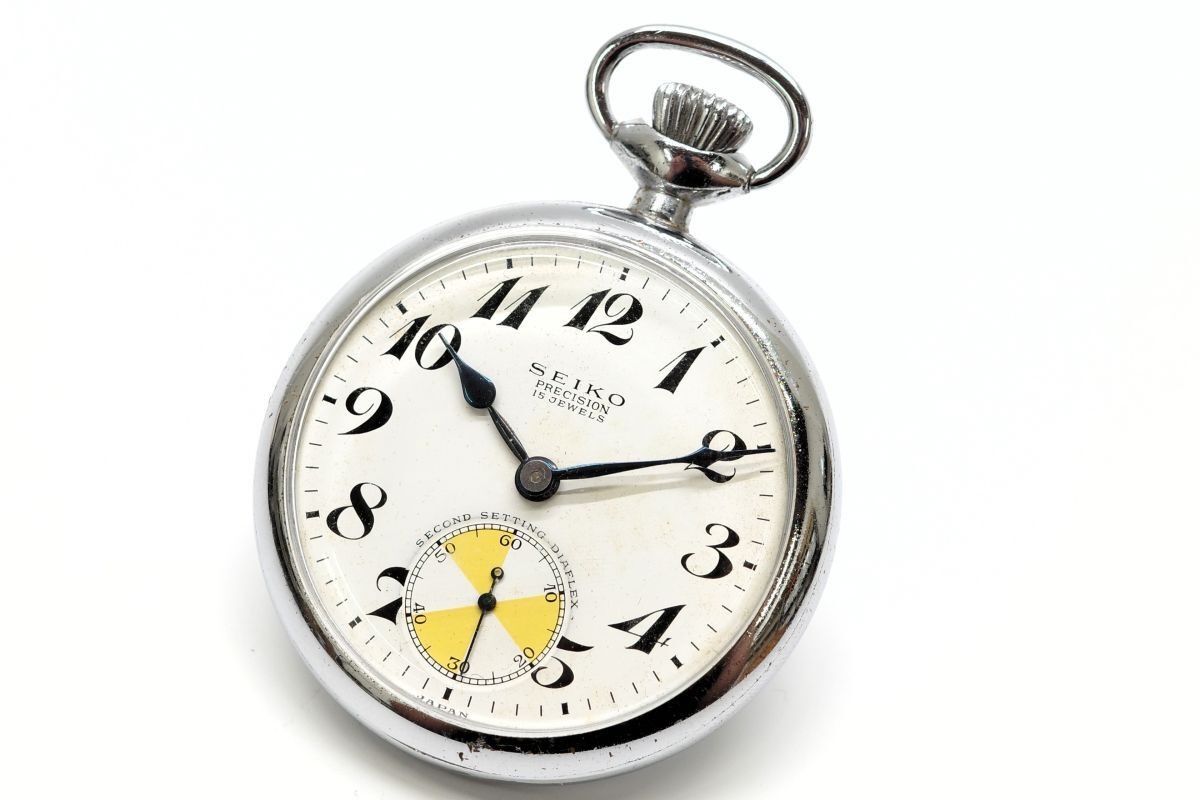 756 SEIKO PRECISION 15JEWELS セイコー プレシジョン スモセコ 機械式 手巻き 懐中時計 鉄道時計 日本電信電話公社 昭和37年度拍卖
