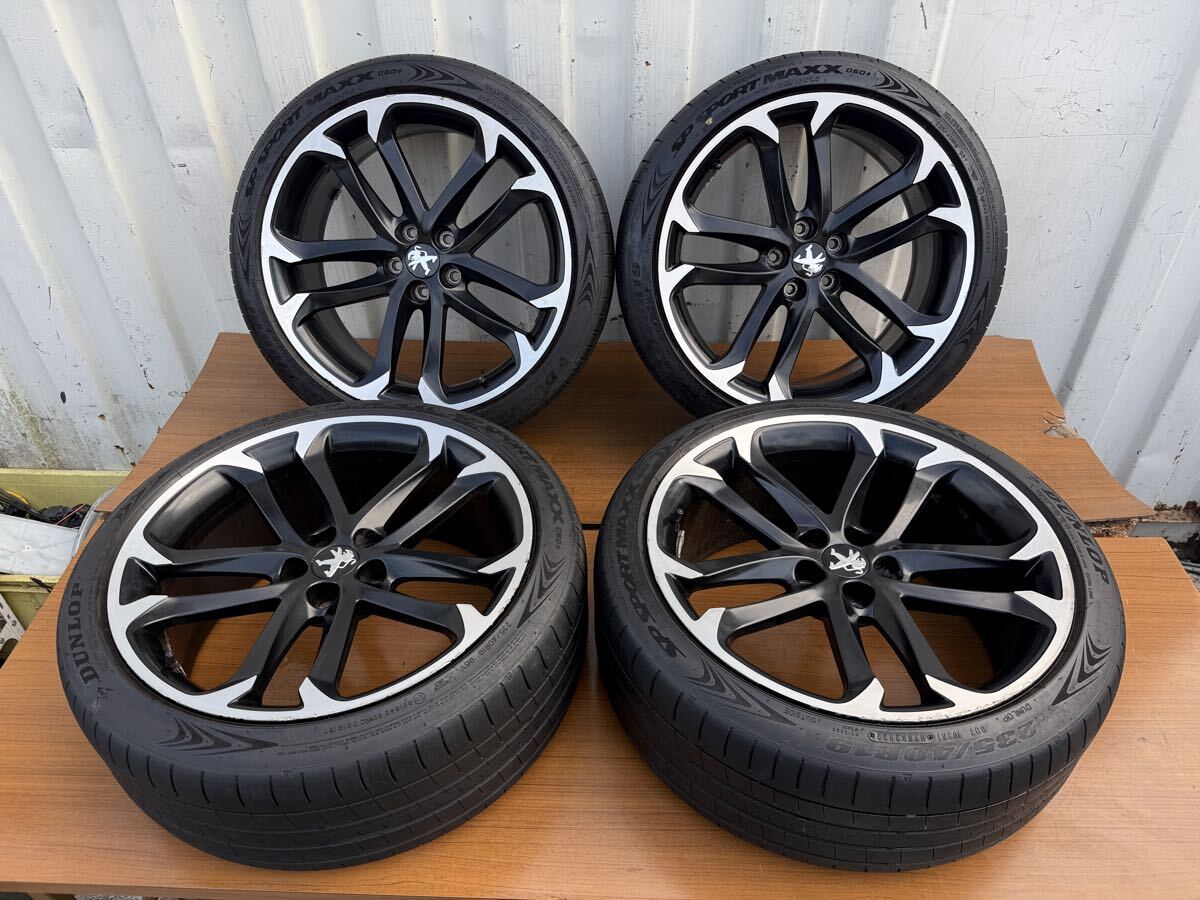 プジョー RCZ 純正 19インチ アルミホイール 4本セット 19×8.5J +27 PCD108 5穴 235/40R19 ダンロップ SP SPORT MAXX 050+ 9672122280拍卖