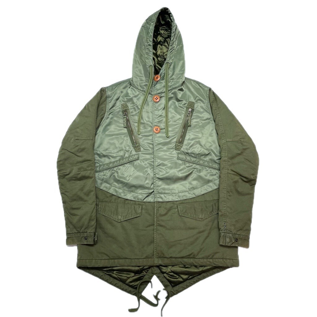 2000's~ マハリシ MAHARISHI ナイロン切替 M-51タイプ 中綿入りフィッシュテールパーカー (ビンテージ GRIFFIN BLESS FINAL HOME W&LT拍卖