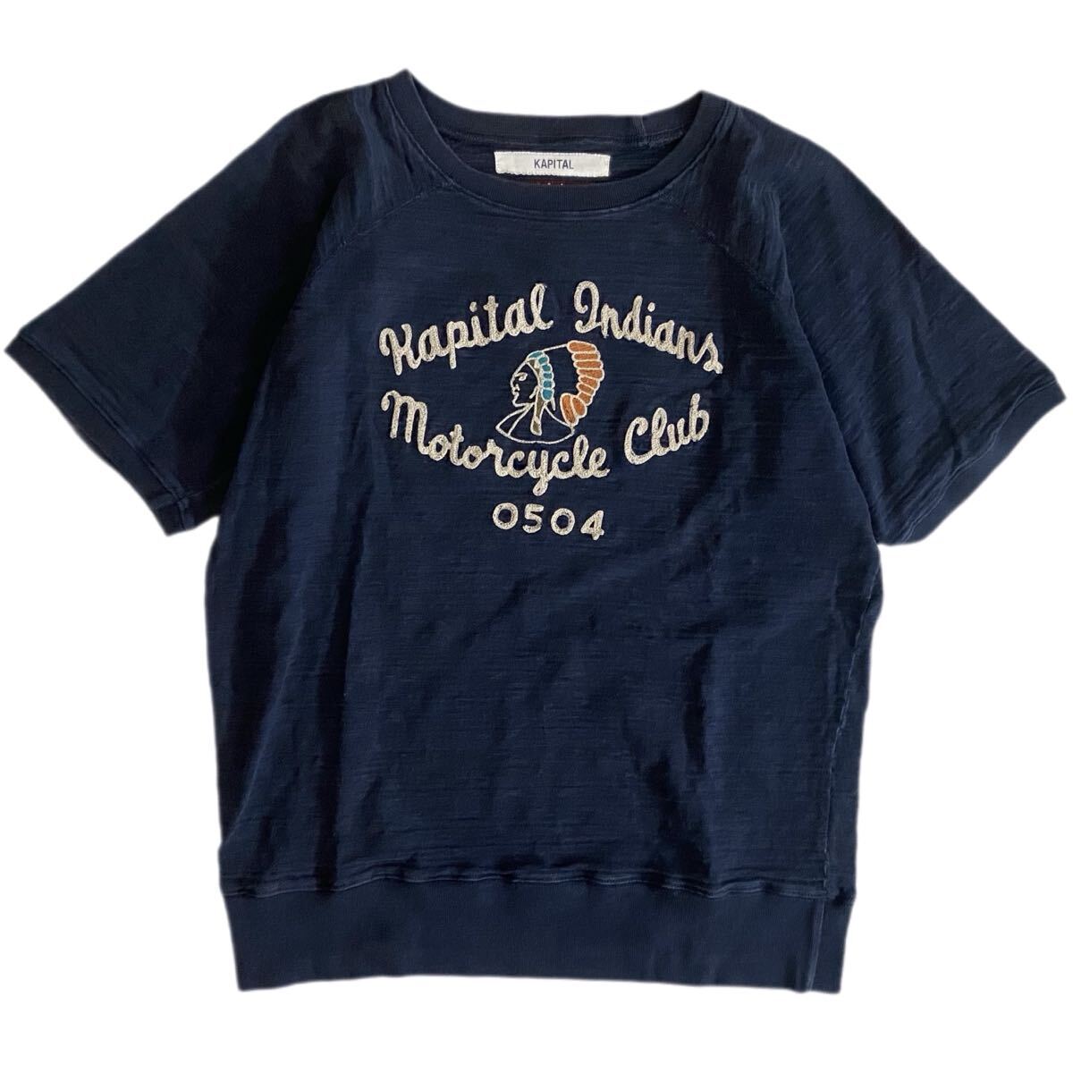 KAPITAL キャピタル インディアン モーターサイクル 刺繍 ラグラン Tシャツ拍卖