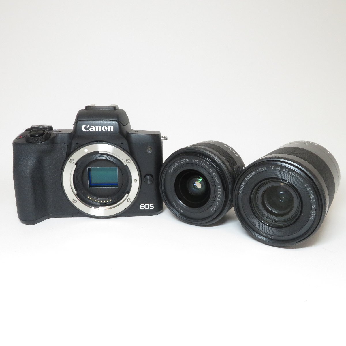 Canon キャノン EOS Kiss M2 ダブルズームキット ブラック 12151894 中古品拍卖