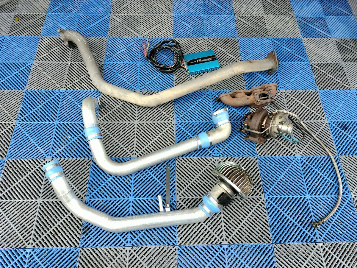 実動外し アルテッツァ SXE10 Greddy ボルトオン ターボキット TRUST トラスト 3S-GE TD04H TD-04H タービン e-manage eマネージ RS200 拍卖