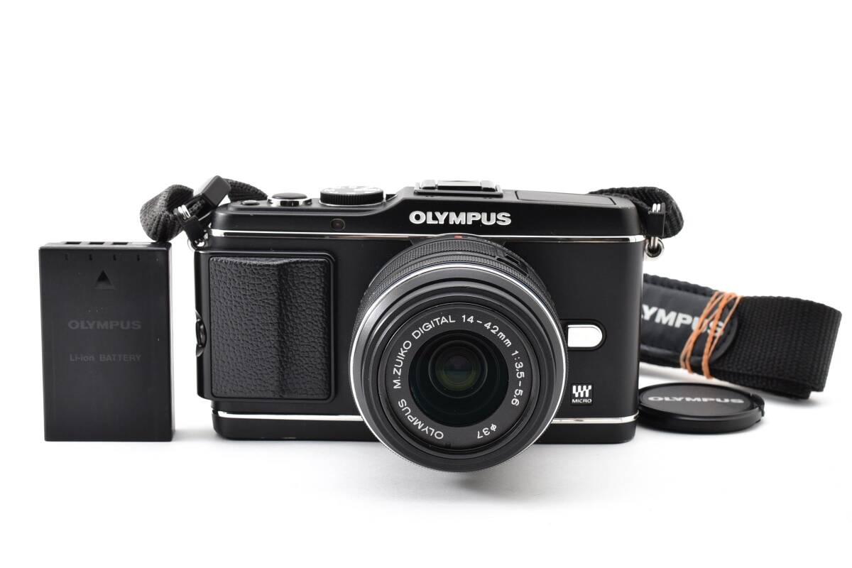 Olympus PEN E-P3+14-42mm オリンパス ミラーレス一眼カメラ カメラレンズ バッテリー付 訳あり動作品 シャッター数5775回拍卖