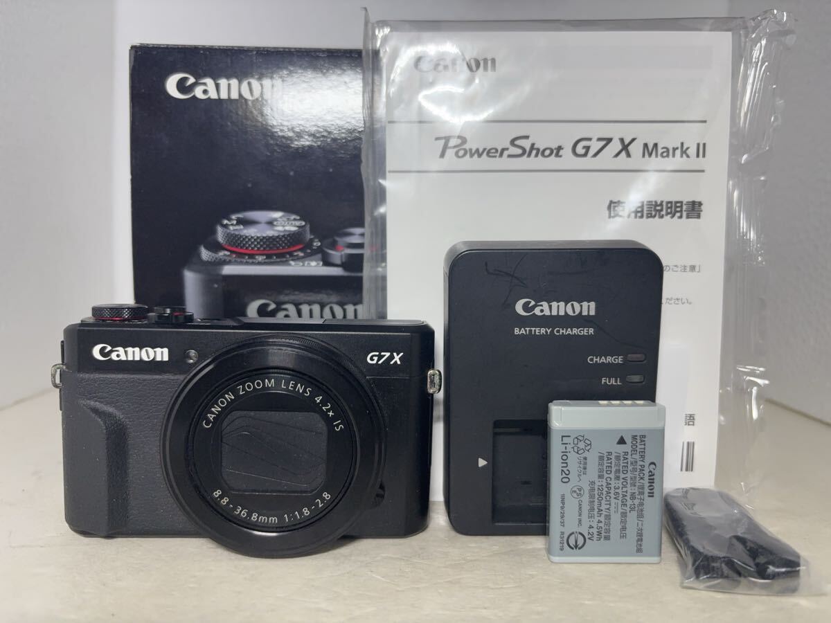 ◆美品◆Canon キャノン PowerShot G7X Mark II コンパクトデジタルカメラ 16GBメモリ 元箱 即決送料無料拍卖