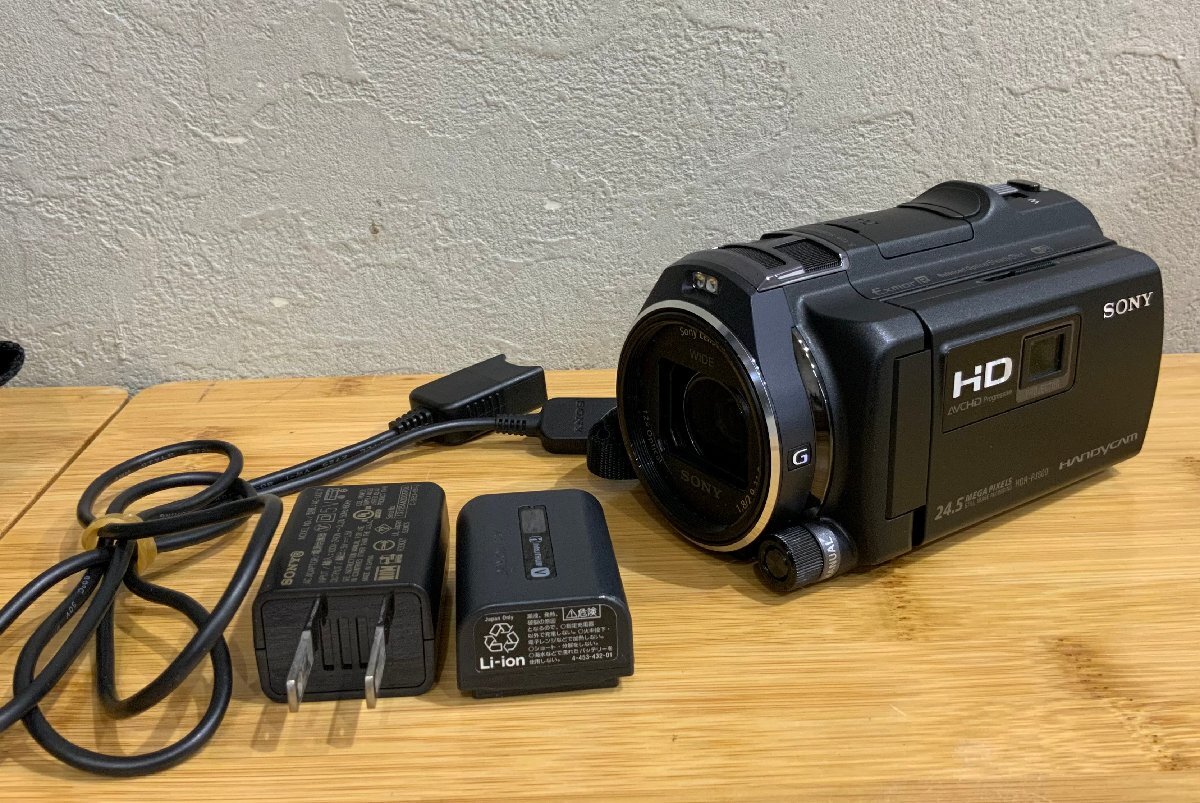 【店頭買取中古品/通電確認済み】SONY HANDYCAM HD デジタルビデオカメラ HDR-PJ800 プロジェクター コード/バッテリー/バッグ付き拍卖