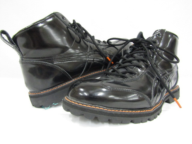 Onitsuka Tiger MEXICO RINKAN オニツカタイガー メキシコリンカン 1183A748 27.5cm パテントレザー ブーツ 27.5cm 靴のみ 中古品◆131425拍卖