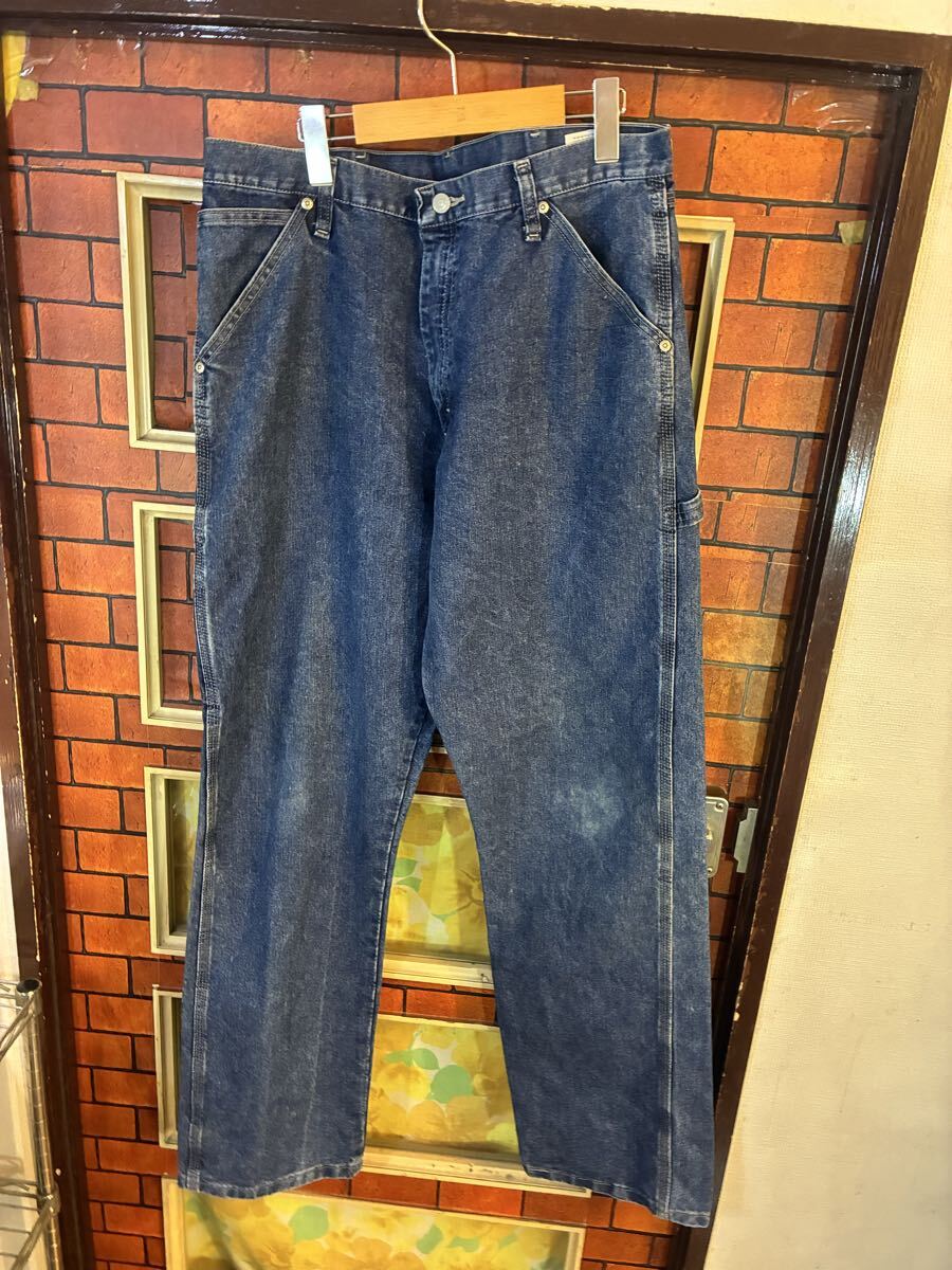 ペインターパンツ デニムパンツ ジーンズ Gパン ジーパン wrangler ラングラー カーペンター 34インチウエスト約86 アメリカ古着拍卖